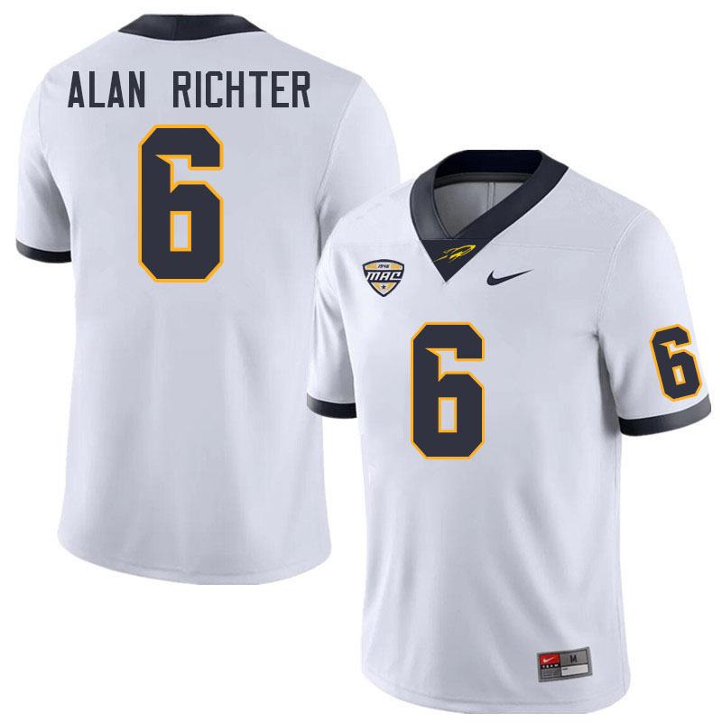 Toledo Rockets #6 John Alan Richter College Football Jerseys Stitched Sale-White